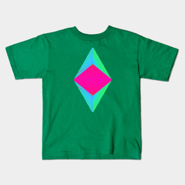 Heart crystal Kids T-Shirt by Bruce Designs